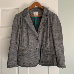 Loft grey herringbone blazer - large